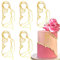 Tortenaufsatz für schwangere Frauen, Schwangerschaftsankündigung, Kuchendekoration, Deko, Acryl, Gold, Kuchendekorationen für Frauen, Mütter, Geburtstag, Kuchendekoration, Partyzubehör, 5 Stück