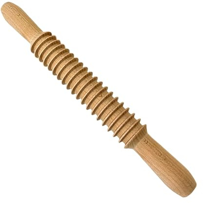 Pasta-Nudelholz, Nudelholz,Mehrzweck-Backteigroller mit Gewinde, Nudelroller - Praktischer Teigroller, Keks-Nudelholz, Teigroller aus für Nudeln, Knödel,