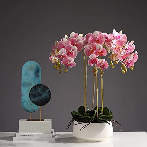 Kunstblume Kunststoff Künstliche Phalaenopsis Blumen Tischdeko Kunstblumen Deko 3/6/10 Kopf Orchideen Künstliche Bonsai Schöne Form