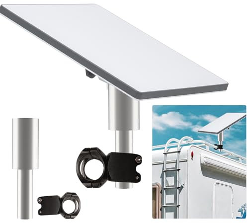 NEDUL Starlink Mini RV Ladder Mount Kit - Roof Rack and Pole Clamp Mount With Pipe for RV/Pole/Yacht/Camper