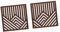 MagiDeal 2 Stück geometrische Holz Wandkunst Boho abstrakte Wanddekoration Holz abstrakte Wandpaneele für Schlafzimmer Home Office Dekoration, Walnussfarbe