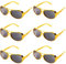 Lezevn 6pcs Gold Elvis Brille Gold Rockstar Stil Brille 50er Jahre Hippie Brille für Cosplay Kostüm Halloween Karneval Mottoparty