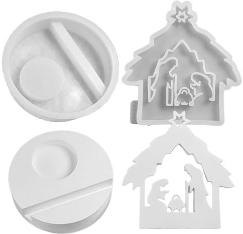 Stampo In Silicone Per Presepe, Stampo Creativo In Silicone Per Presepe Di Gesù, Decorazione Artigianale Per Camera Da Letto, Stampo In Resina Per Ornamento Da Tavolo Di Natale E Pasqua