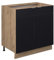 Vicco Spülenunterschrank Fame-Line, Schwarz gestreift, 80 cm mit Regal, ohne Arbeitsplatte