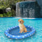 Flotador de piscina para perros, flotador de PVC ecológico para 3 perros, balsa de piscina grande de 55 x 37.8 pulgadas, flotador plegable y portátil para diversión en la piscina
