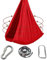Sensory Swing, Yoga Swing Set, Calming Compression Therapy Swing Hammock,Aerial Hammock, Inversion Swing Sling Hammock For Indoor Outdoor Aerial Yoga Fitness (Rot, 150x280CM)