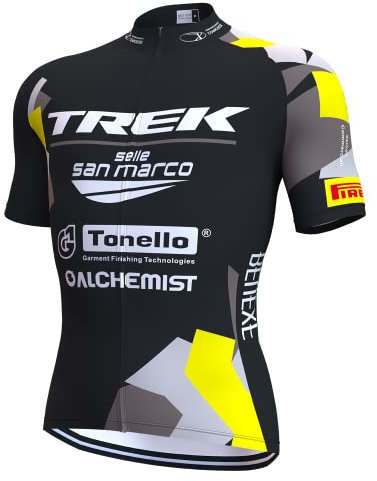 assocauicy Maglia Ciclismo Uomo con 3 Tasche Posteriori Maglia Tecnica Traspirante per Mountain Bike e Ciclismo su Strada, Confezione Estiva con Tessuto a Asciugatura Rapida