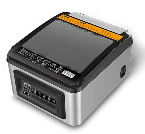 Wevac Vakumierergerät für Lebensmittel aus Edelstahl, 6.8L Vakuumkammer Vakuumiergerät Einstellbare Vakuum-und Schweißzeit