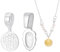 nbeads 2 unidades de 2 estilos de plata de ley 925 Pinch Bails, hoja de 16 cm y forma redonda, almohadilla plana para hacer pendientes y collares joyas