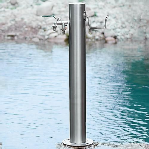 Wassersäule Garten Edelstahl Frostsicherer Wasserspielbrunnen E, 20.5×86cm