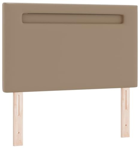 vidaXL LED Kopfteil Cappuccino Kunstleder