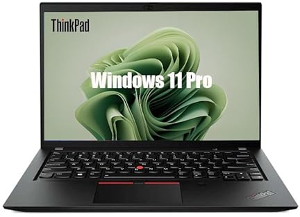 Lenovo Thinkpad T490s Business Laptop, 14-Inch (1366x768), Intel Core i5-8365U, 8GB RAM, 256GB SSD, UK Keyboard, Windows 11 Pro (Renewed)