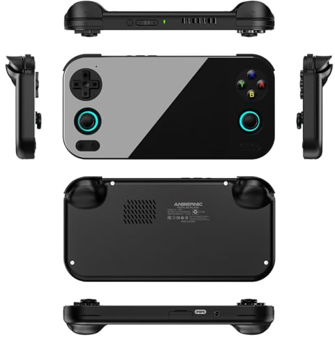 RG476H Console di gioco portatile retrò in lega di alluminio, console di gioco portatile con schermo IPS da 4,7 pollici e illuminazione RGB, supporta oltre 30 emulatori, intrattenimento familiare e