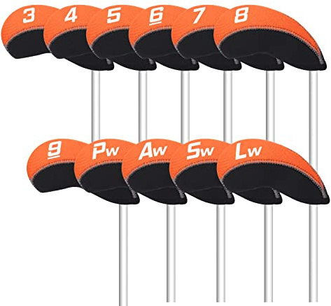 CRAFTSMAN GOLF 11pcs/Set Neoprene Iron Headcover Set with Large No. for All Brands Callaway,Ping,Taylormade,Cobra Etc.