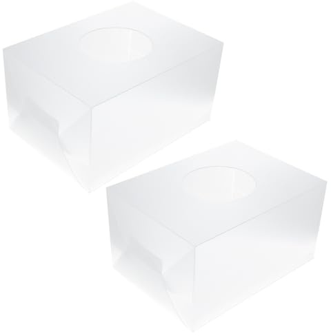 HEALSOPTHY Transparente Acryl Lotteriebox mit Schlitz 2 Stück Abnehmbar Multifunktionaler Polling und Spendenbehälter für Verlosungen und Events