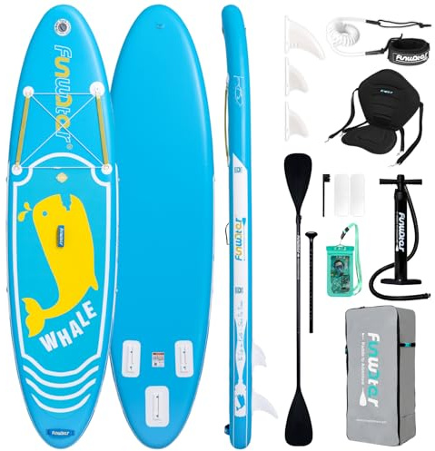 FunWater Stand Up Paddling Board –SUP für 2 Personen/Familien,mit komplettem Zubehör,Doppellagiges PVC,anfängerfreundlich,Aufblasbares Paddle Board für Erwachsene & Einsteiger