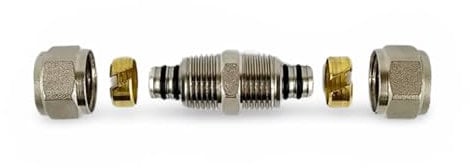 Equal Straight Connector - 16mm Compression Fit for Plastic, Multilayer, Pex, Alu Pex, Pert Pipe (Pack of 1)