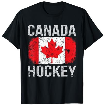 Canada Hockey, Canadian Flag T-Shirt T-Shirt