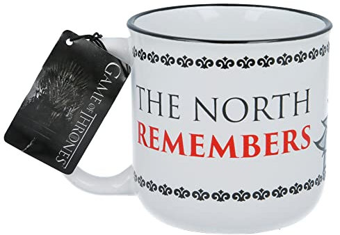 STOR 8412497197675 Taza Ceramica Desayuno 385ml para Adulto de Juego De Tronos (19767), No Aplica, Negro