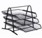 Wire Mesh Letter Tray 3 Tier Filing Trays Holder Office Desktop Document A4 Paper File Storage Desk Organiser Mesh Filling Home Office School Scratch-resistant Stacking Supports Black