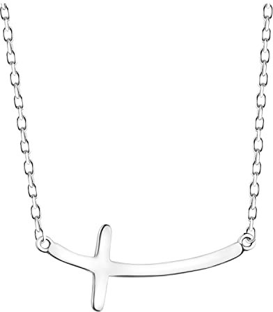 Sofia Milani - Damen Halskette 925 Silber - Kreuz Anhänger - 50234