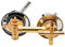 AFRUDDR Mitigeur En Laiton 2/3/4/5 Voies Sortie D'eau Vis Filetage Centre Distance 10 cm 12,5 cm Pour Salle De Bains Douche Mélangeur Robinet Cabine
