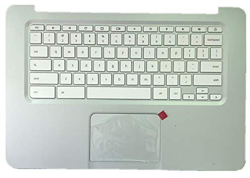 fqparts Replacement Laptop Upper Case Cover C Shell & Keyboard & Touchpad For HP Chromebook 14-AK 14-ak000 Silver