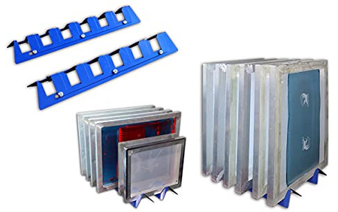 TECHTONGDA Siebdruckrahmen mit 6 Schlitzen, Regal, Aufbewahrungshalter, verstellbarer Siebdruckrahmen, Siebtrocknung