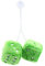 ShawFly Car Hanging Furry Dice, Paar hängende Paare Auto Anhänger mit Punkten für Auto Innenschmuck Dekoration, Innenwand, Kühlschrank Oberfläche ， Mehrere Farben zur Auswahl (Grün)