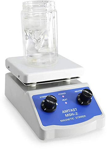 AMTAST 110V 60Hz Labor-Magnetrührer mit Heizplatte, Rühr- und Thermometerhalterung