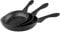 HAUSSMANN heritage Set de 3 poêles 20/24/28cm， Anti-adhésives pour Tous Types de cuisinières,Revêtement Type Pierre - Tous Feux Dont Induction - sans PFOA (Noir)