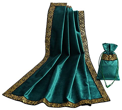 BLESSUME Tarot Tischdecke Altar Tarot Tuch, Square (Grün 1)