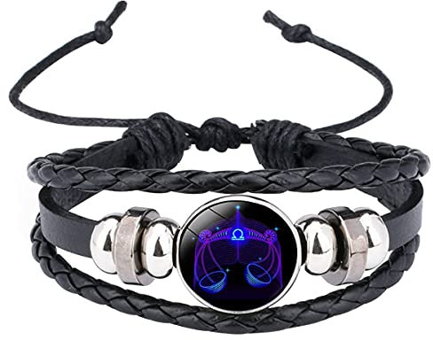 Caimeytie Children's/Women's Braided Bracelet Adjustable Constellation Signs of Zodiac Lucky Series/Libra
