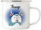 Kiddle-Design Emaille-Tasse Weihnachten Kinder personalisiert mit Name | Kindertasse mit Pinguin Motiv Geschenk Jungen Mädchen zu Weihnachten Nikolaus Tasse