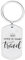 Homxi Porte Cle Argent Homme Porte Clé Acier Inoxydable Femme Homme,Plaque Militaire Gravure When in Doubt Travel