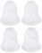 BESPORTBLE 4pcs Ersatz Lampenschirm Glas Lampenschirm Ersatzschirm Schutzabdeckung Gartenleuchte Kugelleuchte Schattierungen für Pendelleuchte Kronleuchter Tischlampe Innen Außen Gartendeko Weiß