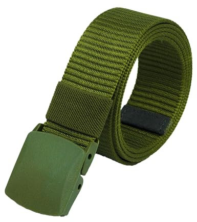 ruiyang Herren Nylon Canvas G¨¹rtel, Bequemer Atmungsaktiver L?ssiger G¨¹rtel, Milit?rische taktische G¨¹rtel mit,Automatischer G¨¹rtelschnallen,Anti-Allergie -Breite 3.8cm