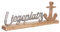 Brandsseller Deko-Schriftzug Liegeplatz ca. 40x15x5cm auf Mangoholz-Sockel/Aluminium