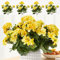 Uqueeten Künstliche Blume, gelbe künstliche Geranien, 4 Stück, Seidenblumen, lebensecht für Innendekoration, Veranda, Fenster, Garten (gelb)