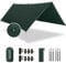 Bessport Zeltplane Wasserdicht, 3m x 4m PU 3000 mm Tarp für Hängematte, mit Ösen & 6 Aluminiumstifte & 8 Nylonseile, Anti-UV Geeignet für Camping, Picknick, Hängematte