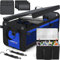 FORTEM Car Boot Organiser, Tidy, Storage, Collapsible Multi Compartment Non Slip Bottom, Adjustable Securing Straps, Foldable Cover (3 Compartments w/Cooler, Blue) (RAI-1379)