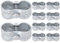 VIVIDA 1-5/8 Dog Kennel Panel Clamps, Chain Link Fence Panel Clamps, Dog Kennel Clamps for 1-5/8 OD Pipe, Galvanized Saddle Clamps with Bolts & Nuts, 10 PACK