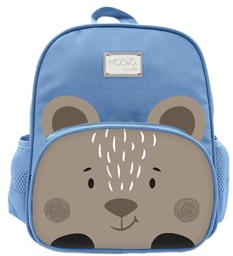 Nuvita 8741 | Kinderrucksack | Aufbewahrungstasche | Tasche mit Fächern | Ergonomischer Kinder-Rucksack | Rucksack mit verstellbaren Gurten für Vorschulkinder | (3-6 Jahre) | Blau/Bär