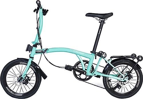 Kcolic Fahrräder Für Erwachsene Neues Dreistufiges Faltrad Tragbarer Heimtrainer Outdoor Reisen 9 Gang Fahrrad Erwachsenenfahrrad Fahrrad D,16inch