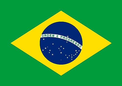 Premium Fahnen Flagge - 90 x 150 cm / 150 cm 90 cm - aus Polyester mit goldenen Ösen - Langlebig und Wetterfest (Brasilien)