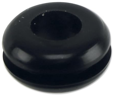 KSS Kabeldurchführungstülle PVC weich, schwarz, Plattenstärke 1,7, Loch-Ø 6,4, offen, 1 Stück