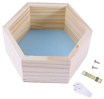Cabilock Sechseckiges Wandregal Ladenregal Für Kinderbekleidung Sechseckiges Holzregal Wandregal Aus Sechseckiges Bücherregal Wabenwandregal Wand- Hölzern Blumentopfständer Einfach