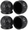 Hejo Tow Bar Cover, 4PCS Soft Rubber Tow Ball Covers Brasion-Resistant, Universal Trailer Hitch Ball Head Cover, Ball Protection Caps for 50mm Hitch Balls Black