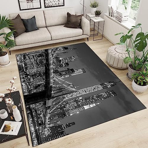 Teppich 3D Moderne Stadt New York City Teppiche Wohnzimmer Große Teppiche Luxus Tierteppiche Schlafzimmer Badezimmer Küche Bodenmatte Fußmatte - Polyester-Soft-Touch, 180 X 280 cm -4N0G+A7I