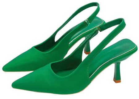 Onsoyours Stiletto Damen Pumps Spitz Party High Heels Sexy Basic Schuhe Geschlossen Abendschuhe Lack A Grün 42 EU